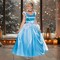 Womens Deluxe Cinderella Costume With Elegant Blue Ball Gown For Parties Medium 8-10